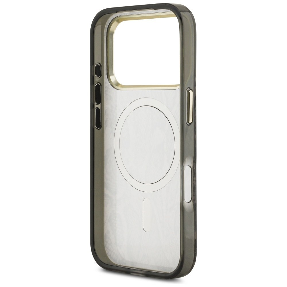 Etui Guess Python Pattern MagSafe do iPhone 17 Pro Max brązowy